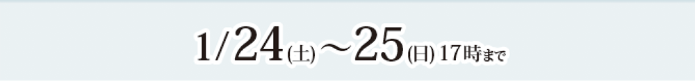 1/24(�y) - 1/25(��)17���܂�